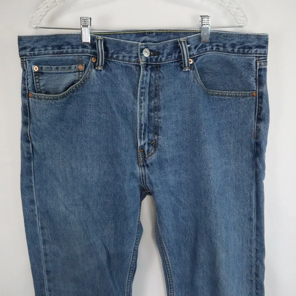 Levi's 505 Jeans Mens‎ 38x30 Regular Fit 5-Pocket Cotton Denim Blue